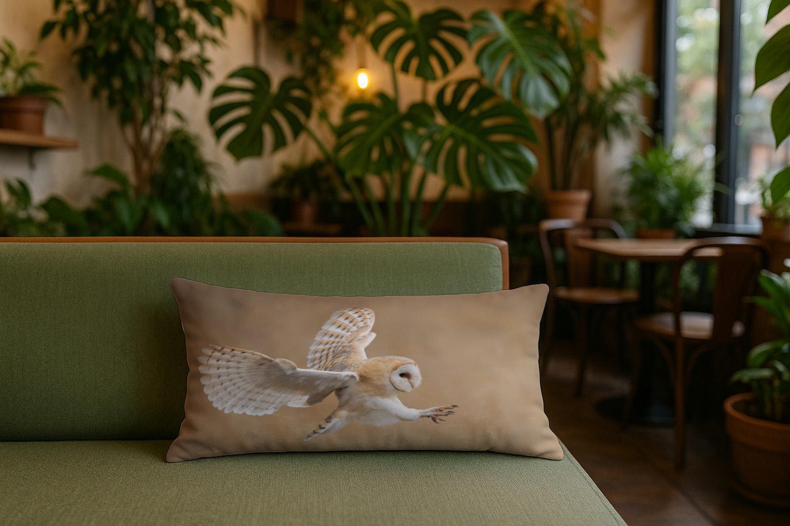 Owl Pillow, Before Attack, Wildlife Art, Loft Decor, Modern Pillow, Rustic Style, Animal Cushion, Na