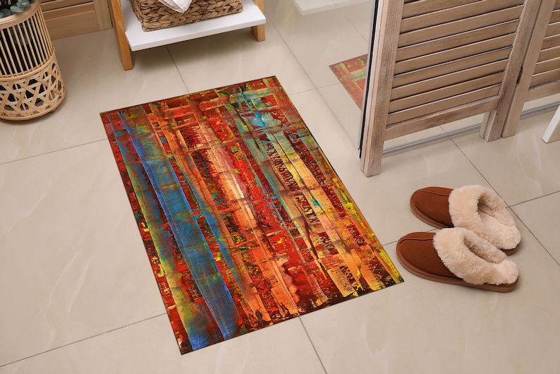Gerhard Richter Masterpiece Rugs, Gerhard Richter Rug, Masterpiece Rugs, Famous Rug,Abstract Rug, Kitchen Rug, Non Slip Rug, Home Decor Rug, image 6