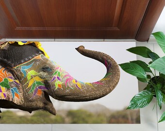 Elephant Rugs, Elephant Festival Rug, Ethnic Rugs, Animal Rugs, Stair Rug, Luxury Rug, Popular Rug, Gift For The Home, Cute Animal Rug,