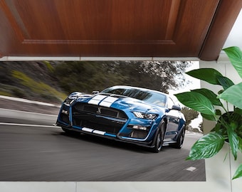 Ford Shelby Rugs, Ford Rugs, Ford Mustang Rug, Garage Rugs, Accent Rug, Home Decor Rug, Stair Rug, Gift For Him, Bedroom Rug, Saloon Rug,