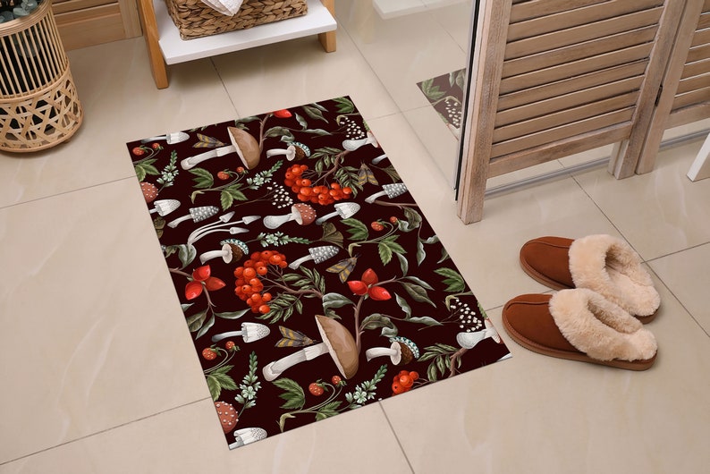 Mushroom Rugs, Colorful Rugs, Mushroom Rug, Modern Rugs, Kitchen Rug, Personalized Rug, Wall Hanging Rug, Living Room Rug, Office Decor Rug, image 7