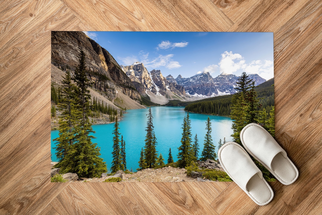 Moraine Lake Rugs, Lake View Rug, Nature Landscape Rug, View Rugs ...