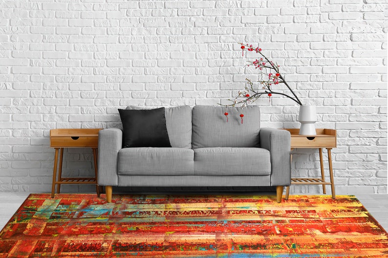 Gerhard Richter Masterpiece Rugs, Gerhard Richter Rug, Masterpiece Rugs, Famous Rug,Abstract Rug, Kitchen Rug, Non Slip Rug, Home Decor Rug, image 2