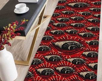 Horror Scare Eye Rugs, Horror Rug, Trendy Rug, Modern Rugs, Runner Rug, Front Door Rug, Entry Rug, Salon Rug, Gift Rug, Personalized Rug,