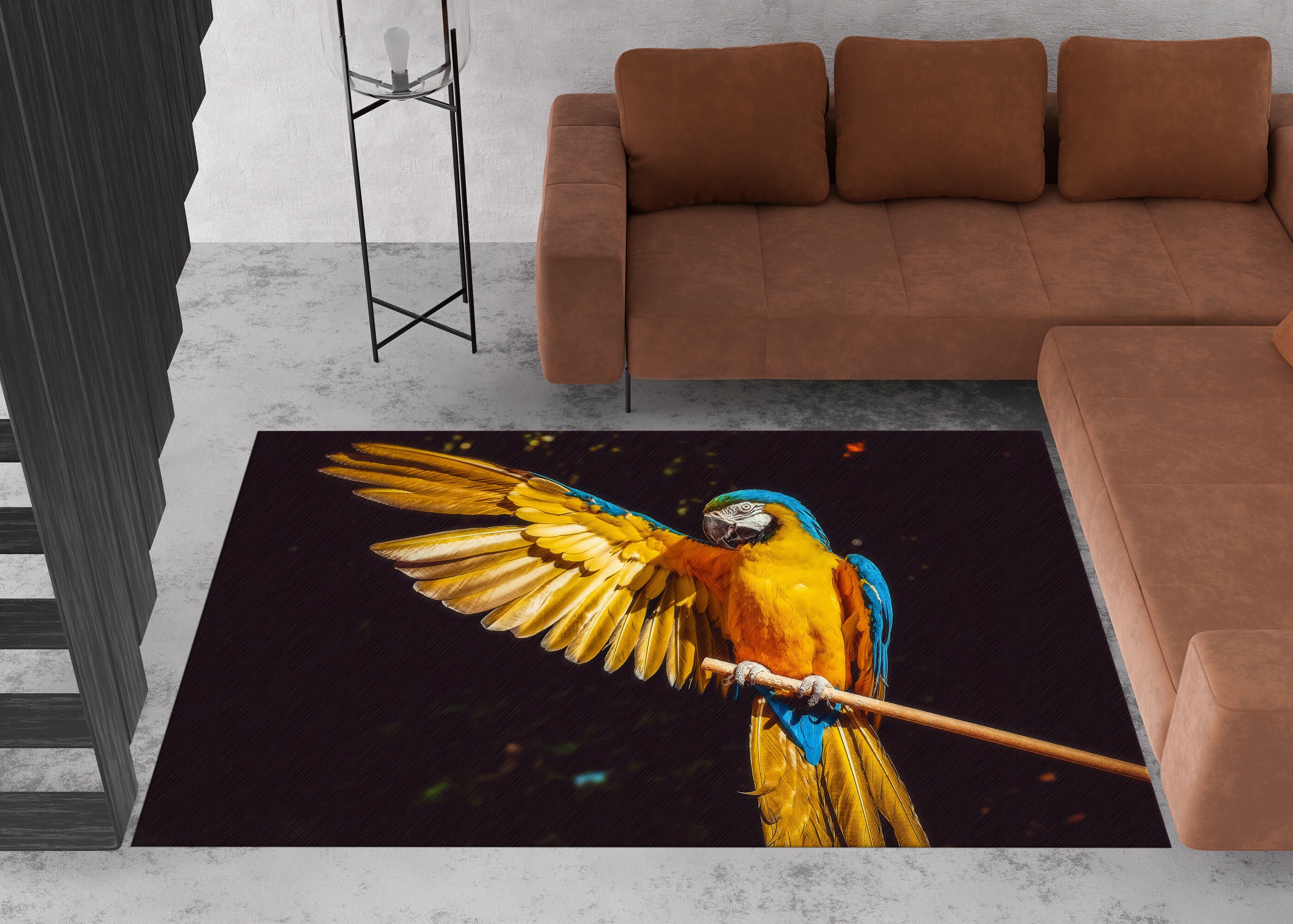 Parros Rugs Parrot Rugs, Bird Rugs, Contemporary Rug, Animal Rug, Saloon Rug ...