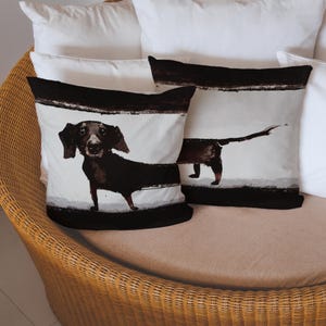 Abstract Dog Pillow, Abstract Pillow Sham, Unique Cushion Cover, Animal Cushion Case, Modern Cushion, Printed Fabric, Gift Pillow,