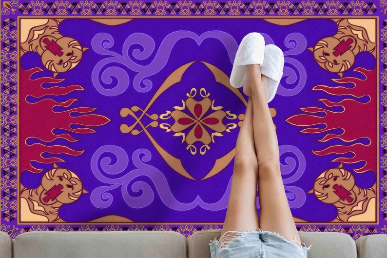 Aladdin's And Flying Carpet Rugs, Flying Carpet Rugs, Aladdin Rug, Modern Rugs, Salon Decor Rug, Entryway Rug, Patterned Rug,Gift For Home image 7