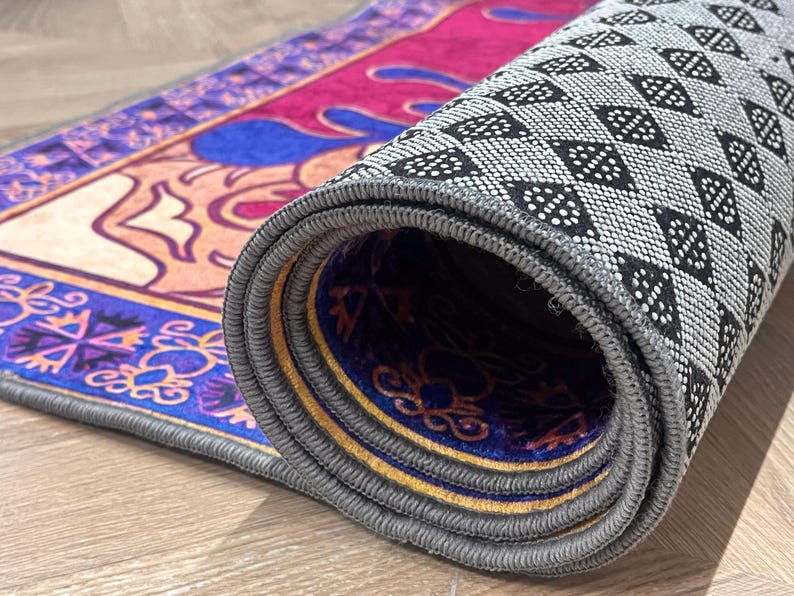 Aladdin's And Flying Carpet Rugs, Flying Carpet Rugs, Aladdin Rug, Modern Rugs, Salon Decor Rug, Entryway Rug, Patterned Rug,Gift For Home image 5