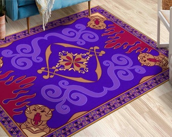 Alfombras de Aladino y la alfombra voladora, alfombras de Aladino, alfombras modernas, alfombras para salón, alfombras de entrada, alfombras estampadas, regalos para el hogar