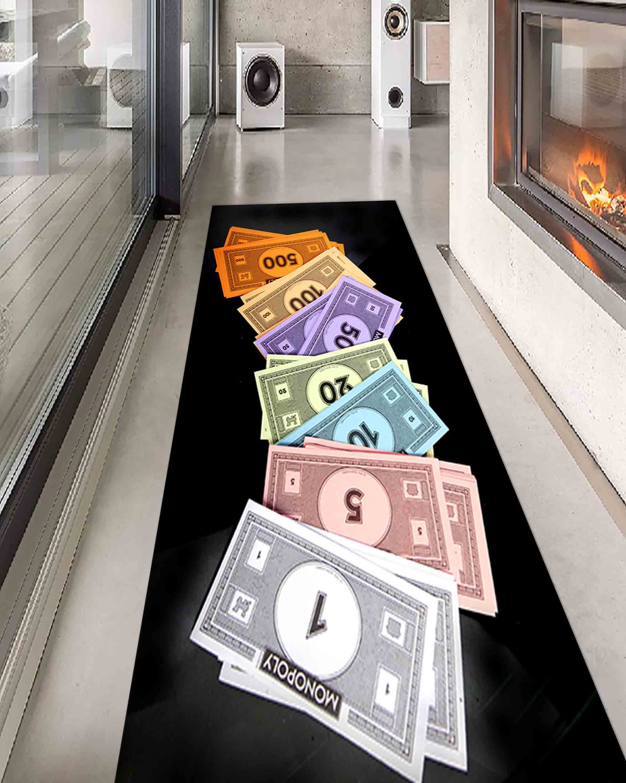 Monopaly Rug Monopoly Money Rug: Colorful Game Room Decor, Machine Washable - Etsy
