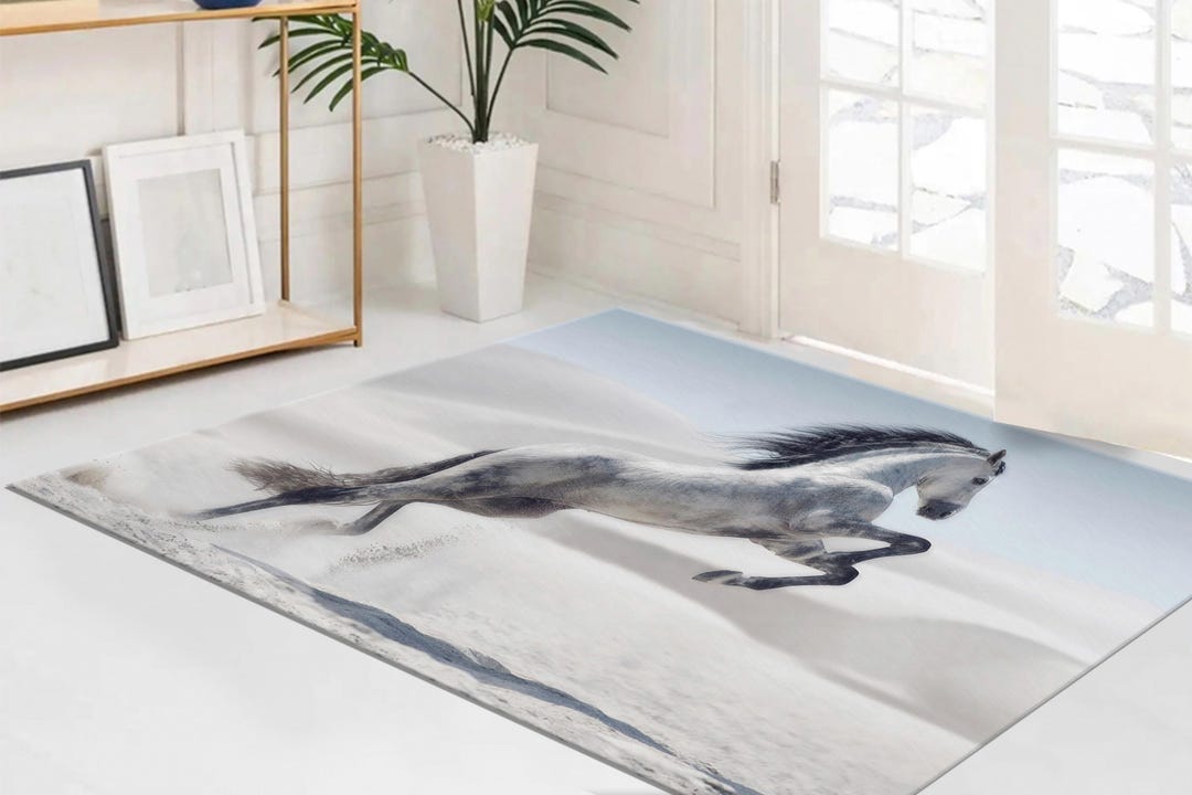 Horse Rug, White Horse Rug, Beautiful Horse Rug, Farmhouse Rug, Man ...