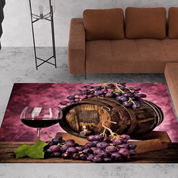 Grape Kitchen Rugs Etsy