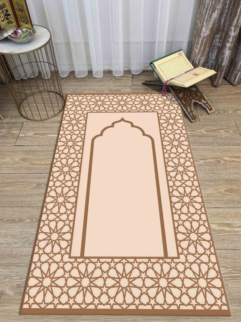 Prayer Rug Basic Brown Brown Prayer Rug, Beige Prayer Rug, Worship Rug, Personalized Rug ...