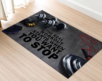 Sportteppich, Fitnessteppich, Personalisierter Teppich, Geschenkteppich, Waschbarer Teppich, Rutschfester Teppich, Moderner Dekor Teppich
