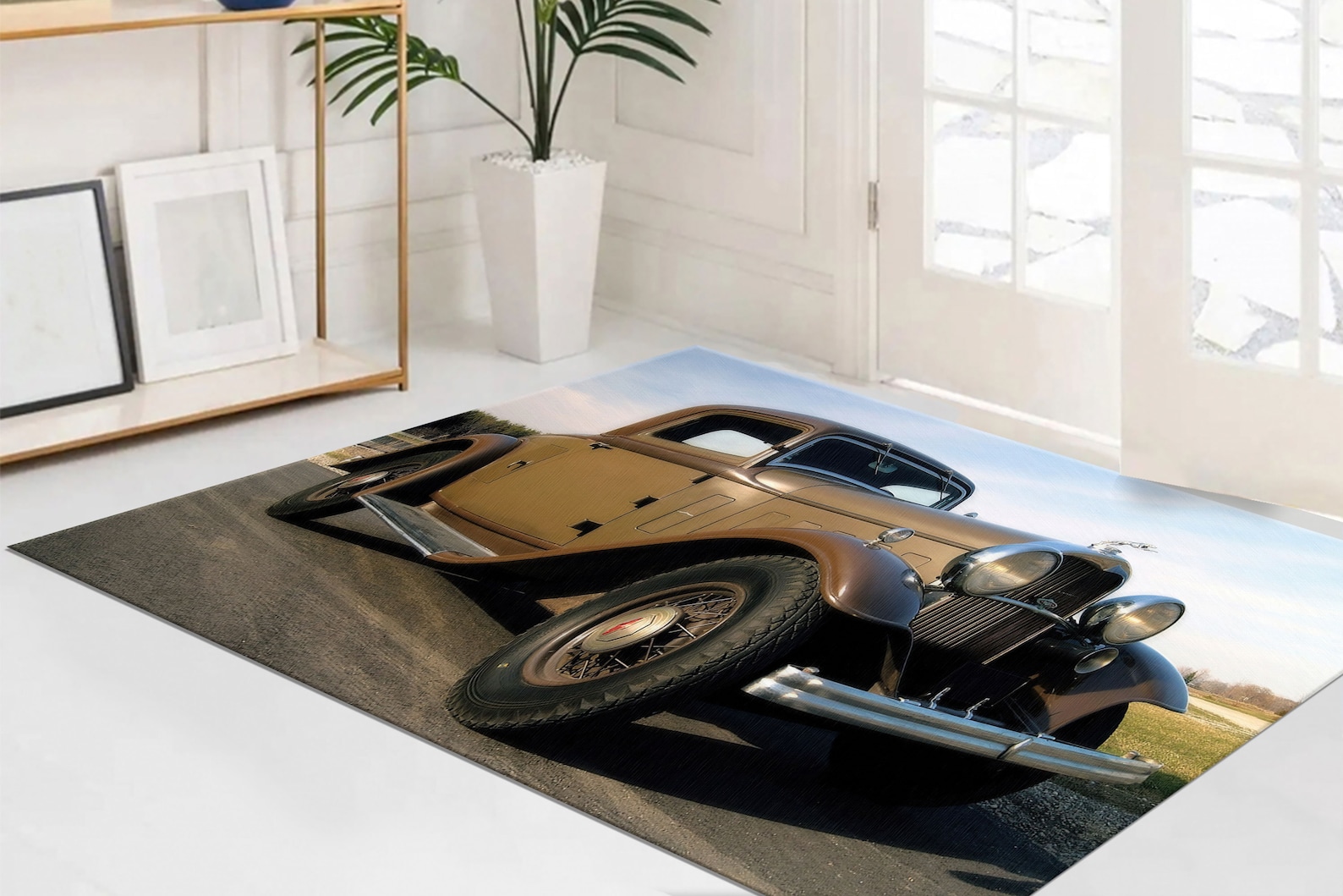 Car Rug Pattern Vintage Car Rugs, Retro Car Rug, Classic Car Rugs, Car Rug, Gift for ...