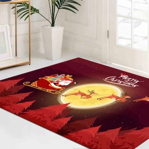 Alfombra navideña, Alfombras Neol, Alfombras para regalar en Navidad, Alfombra moderna, Alfombra roja, Alfombra personalizada, Alfombra impresa en 3D, Regalo de inauguración, Regalo para ella