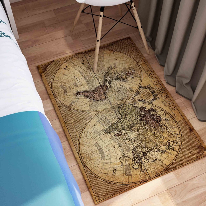 Old World Map Rugs, Old World Map Rug, Vintage World Map Rugs, Map Rugs ...