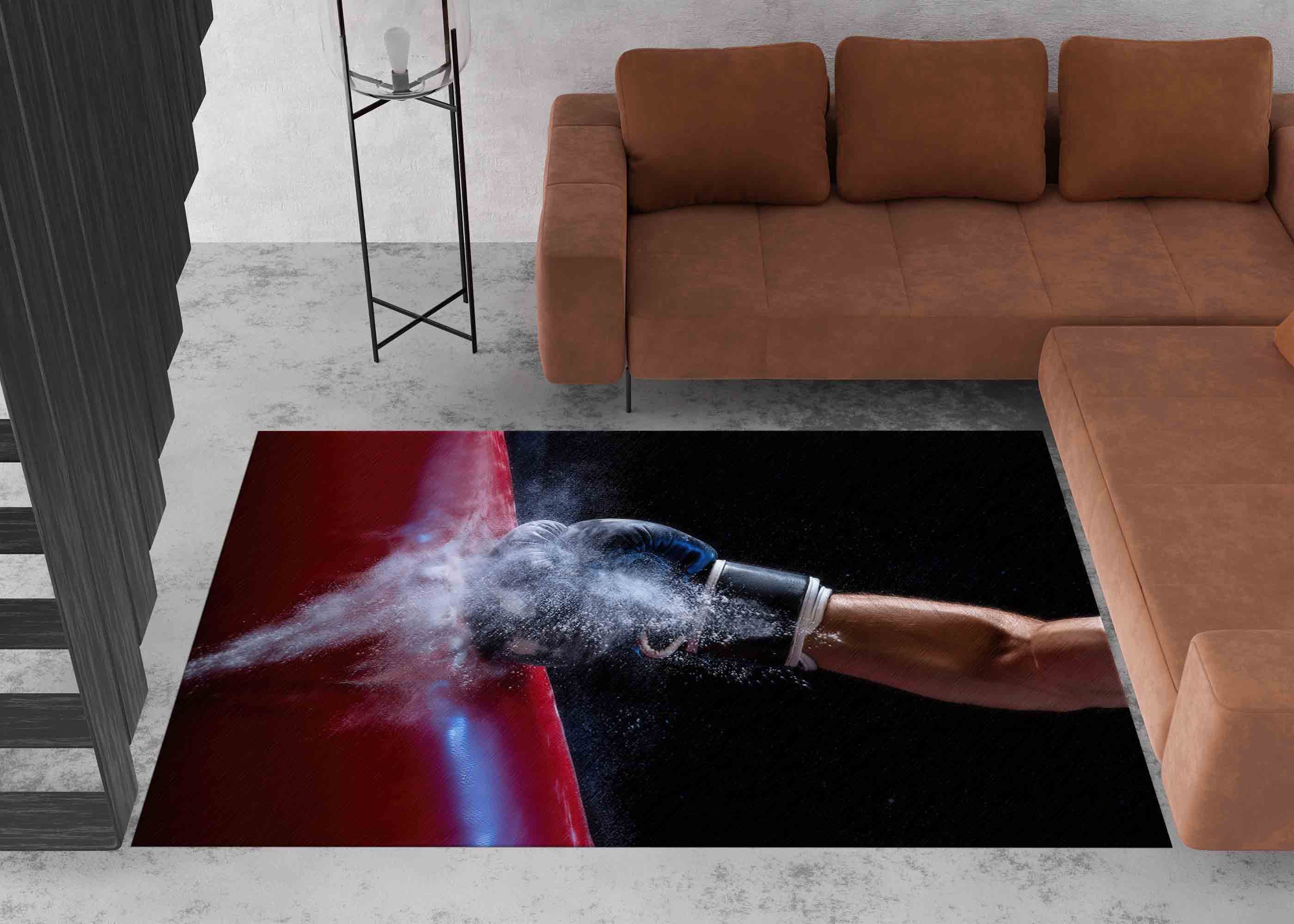 Boxing Rug, Knock Down Rug, Boxing Gloves Rugs, Motivation Rugs ...