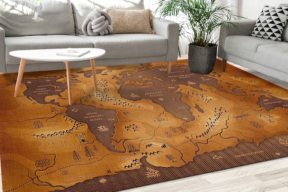 Old World Map Rugs, Educational Rugs, Old Map Rugs, Map Rug, Cool Rug, Nursery Rug, Runner Rug, Popular Rug, Salon Decor Rug, Small Rug,