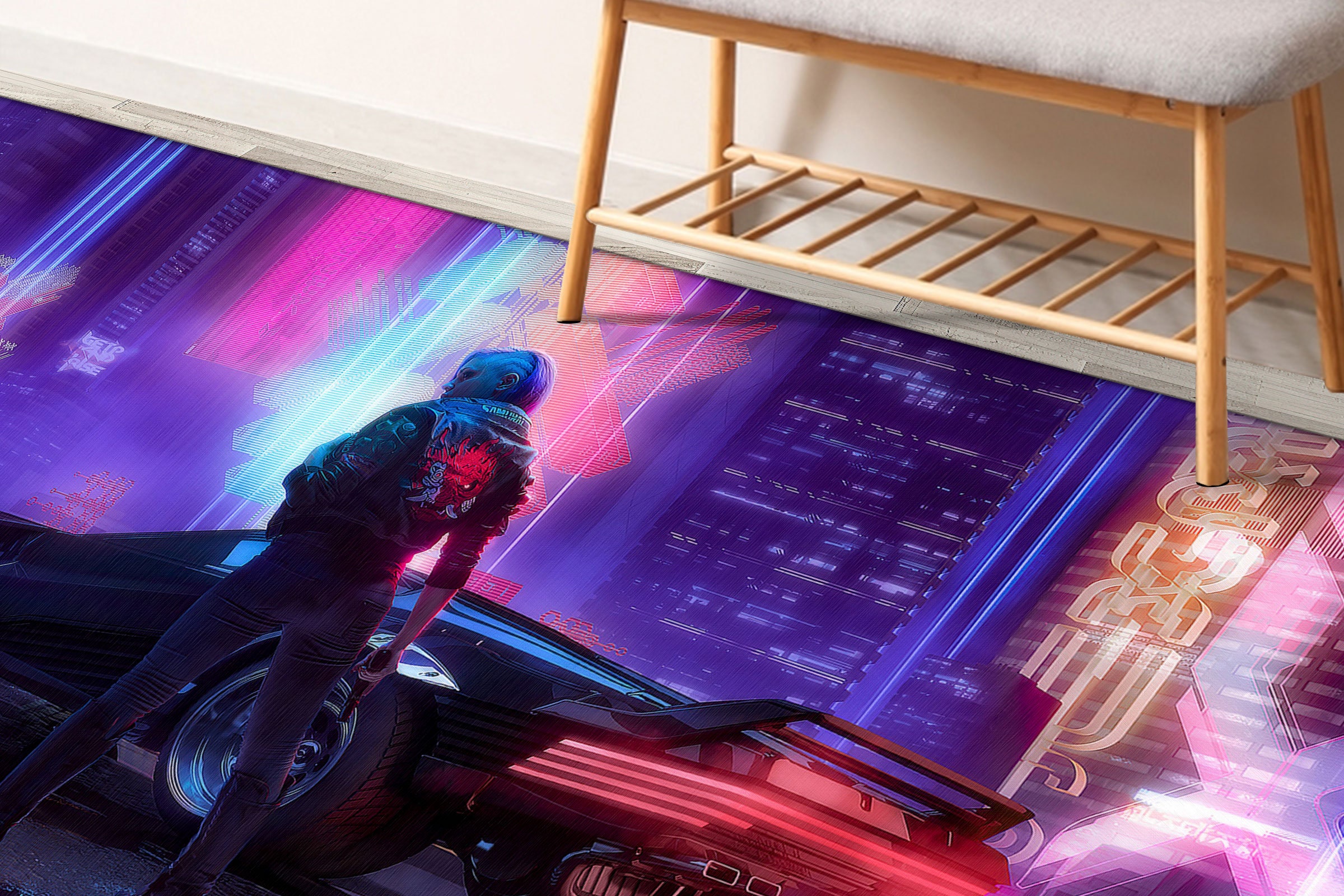 Cyperpunk Rug Cyberpunk Rugs, Cyberpunk Rug, Game Room Rug, Modern Rug, Fast Farious ...