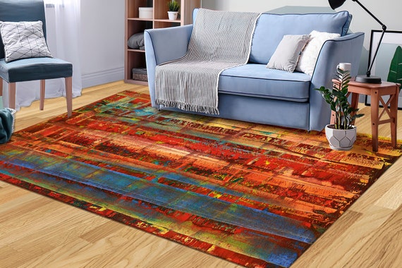 Gerhard Richter Masterpiece Rugs, Gerhard Richter Rug, Masterpiece Rugs, Famous Rug,Abstract Rug, Kitchen Rug, Non Slip Rug, Home Decor Rug,
