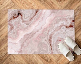 Pink Marble Rug, Modern Marble Rugs, Abstract Marble Rug, Alcohol Ink Rugs, 3D Printed Rug, Customs Rug, Corridor Rug, Stair Rug, Pink Rug,