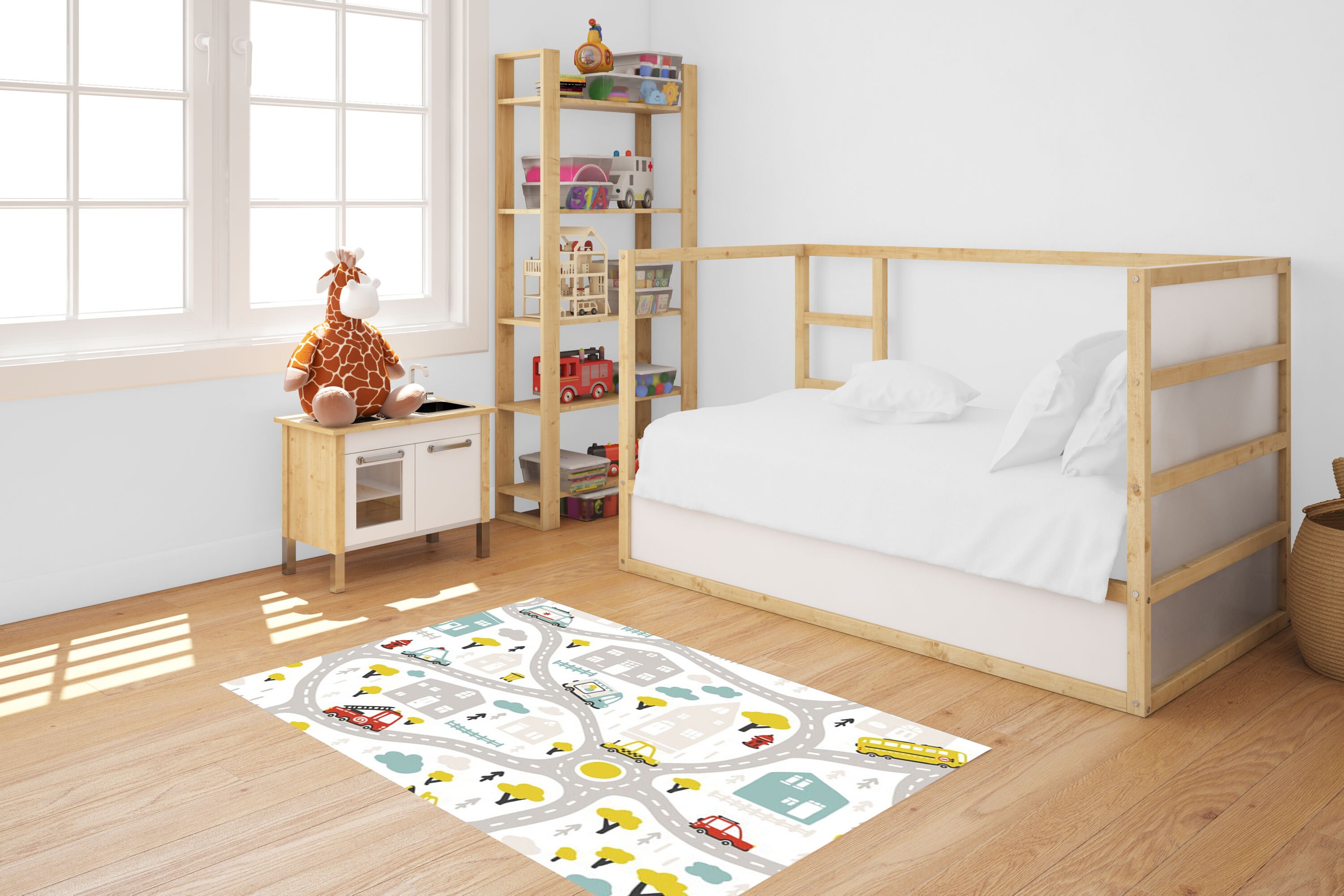 Baby City Map Rug Roads and Transport Rug Baby Map Rug City - Etsy