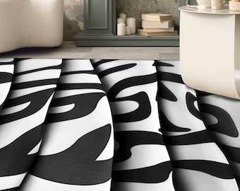 Black and White Rugs, Black Rugs, White Rugs, Modern Rug, Office Rug, 3D Effect Rug, Easy To Clean Rug, Colorful Rug, Anti-Slip Carpet,