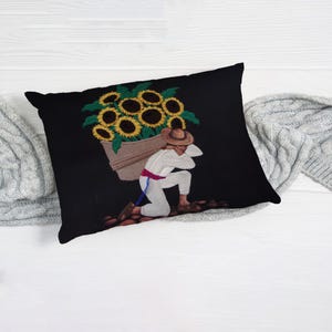 Funda de cojín floral, regalo para el hogar, almohada moderna, funda de almohada, funda de almohada de girasol, almohada de girasoles, cojín decorativo,