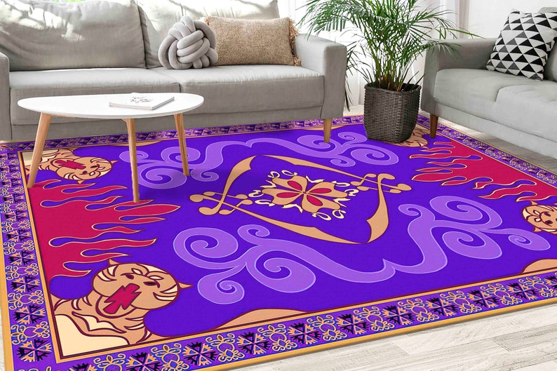 Aladdin's And Flying Carpet Rugs, Flying Carpet Rugs, Aladdin Rug, Modern Rugs, Salon Decor Rug, Entryway Rug, Patterned Rug,Gift For Home image 10
