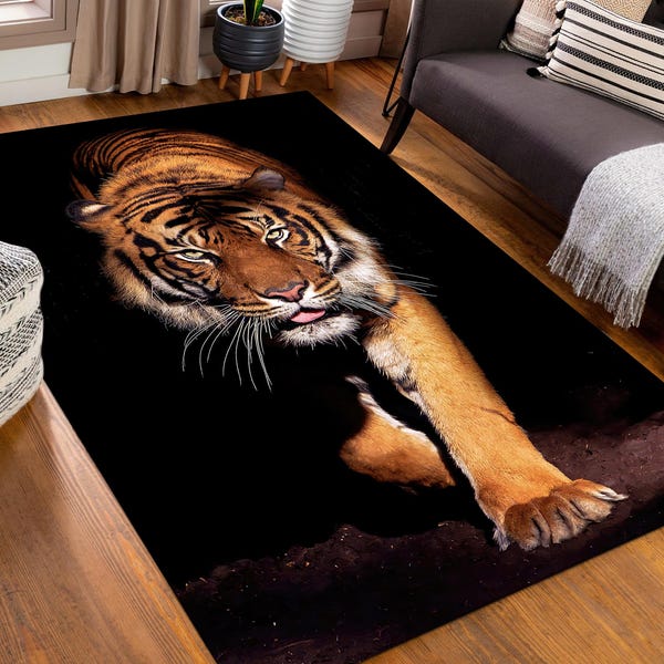 Tiger Rug - Etsy
