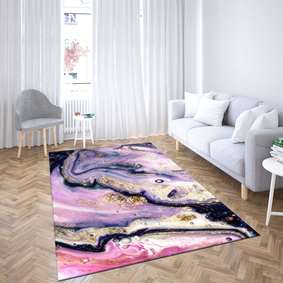 Black Marble Rugs, Purple Marble Rug, Marble Rugs, Stair Rug, Luxury ...