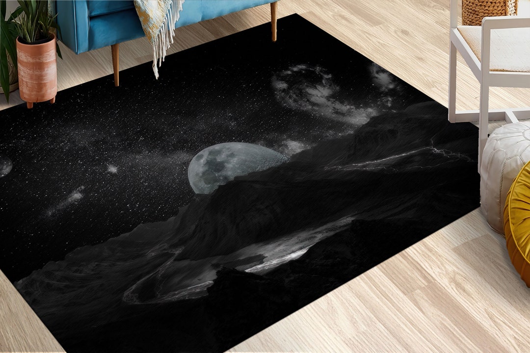 Starry Sky Landscape Rug, Full Moon Rugs, Galaxy Rug, View Rugs ...