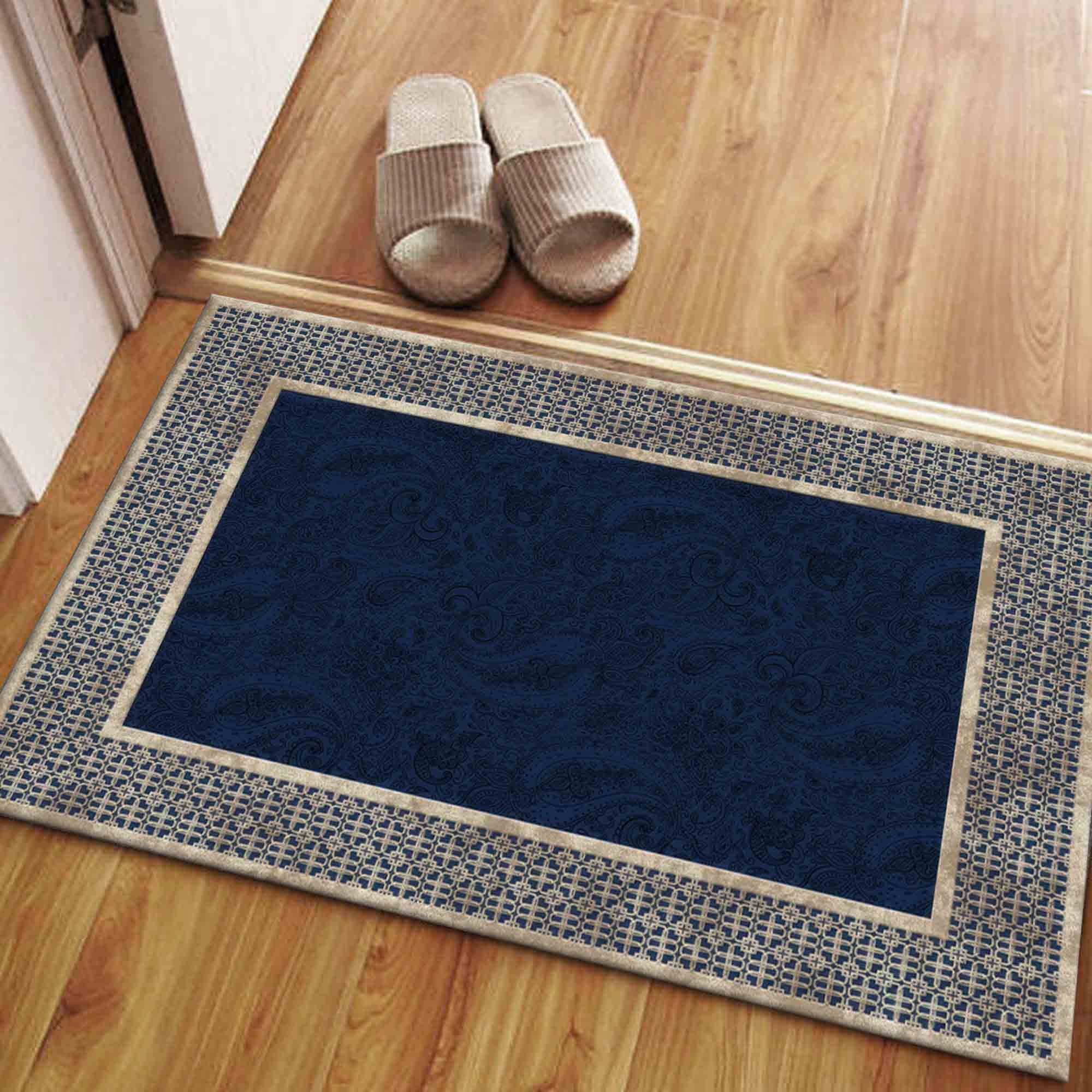 Navy Blue Rug, Geometric Pattern Rugs, Blue Rug, Modern Rugs, Salon ...
