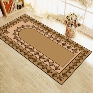 Prayer Rug Basic Brown Brown Prayer Rug, Spiritual Rug, Beige Prayer Rug, Islamic Rug, Gift ...