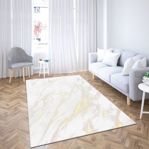 Goldmarmorteppich, moderner Marmorteppich, weicher Ton Marmorteppich, Wohnkultur Teppich, personalisierte Geschenke, Luxusteppich, Salonteppich, Chenilleteppich