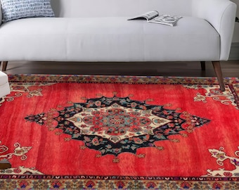 Bedroom Rug, Car Mat, Saloon Rug, Gift Rug, Medallion Rug Rugs, Red Rugs, Moroccan Design Rugs, Door Mat, Vintage Design Rug, Decorative Rug