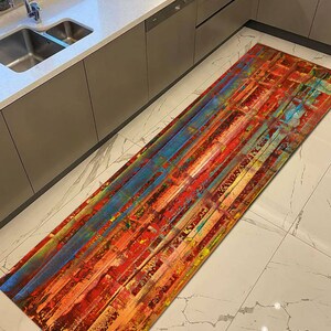 Gerhard Richter Masterpiece Rugs, Gerhard Richter Rug, Masterpiece Rugs, Famous Rug,Abstract Rug, Kitchen Rug, Non Slip Rug, Home Decor Rug, image 4