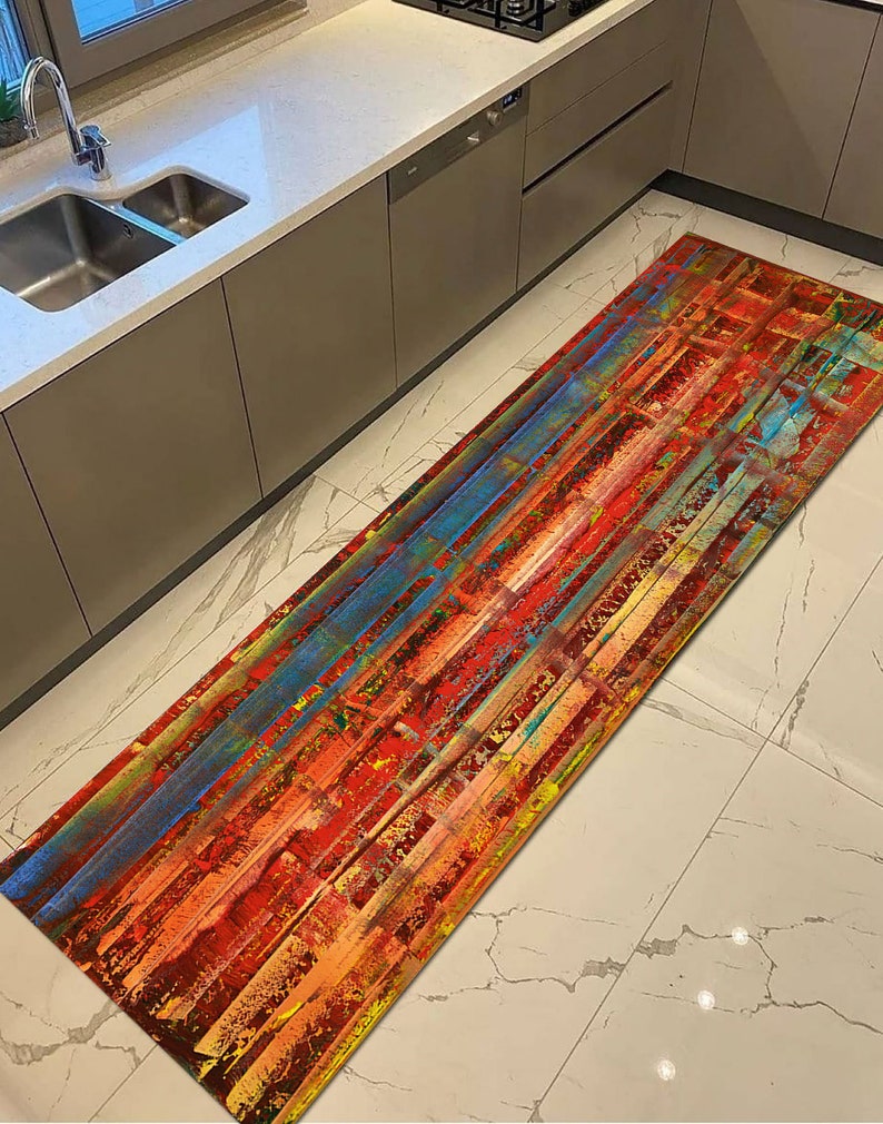 Gerhard Richter Masterpiece Rugs, Gerhard Richter Rug, Masterpiece Rugs, Famous Rug,Abstract Rug, Kitchen Rug, Non Slip Rug, Home Decor Rug, image 4