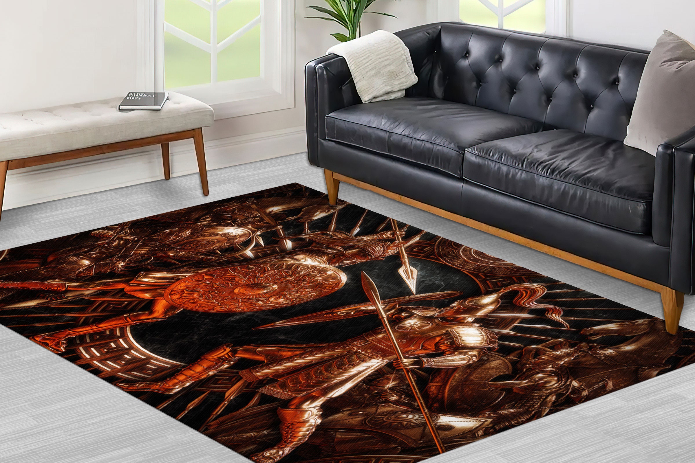 Spartans Rugs, Warrior Rug, Game Room Rugs, Man Cave Rugs, Spartan Warrior Rug, Small Rug, Stair