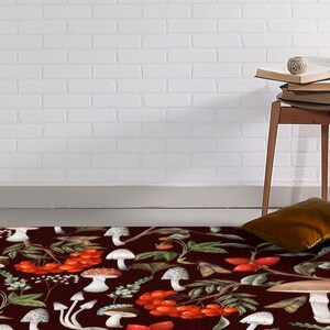 Mushroom Rugs, Colorful Rugs, Mushroom Rug, Modern Rugs, Kitchen Rug, Personalized Rug, Wall Hanging Rug, Living Room Rug, Office Decor Rug, image 5