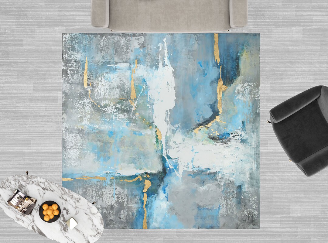 Plaster Rug Old Plaster Effect Rugs, Blue Rug, Rustic Rugs, Modern Rugs, Accent Rug ...