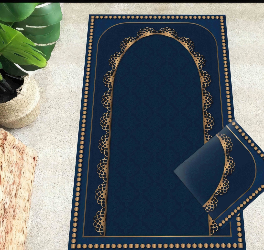 Prayer Rug, Gold Prayer Rug, Religious Rug, Muslim Rug, Islamic Rug ...