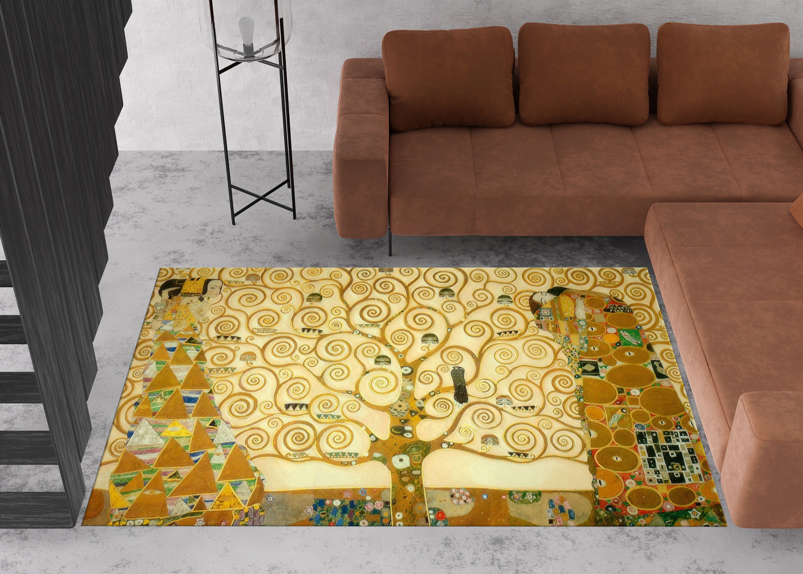 Famous Pattern Rug Famous Rugs, Gift Rug, Klimt the Tree of Life Rug, Pet Friendly Rug ...