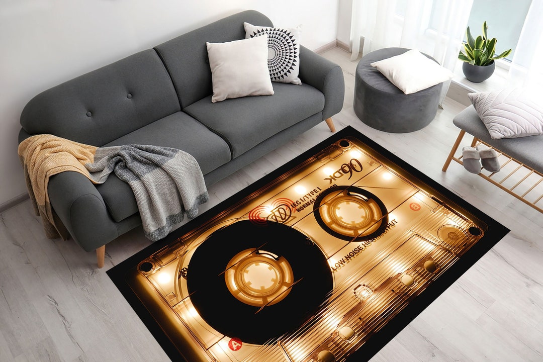 Audio Studio Rugs Music Rugs, Shining Audio Cassette Rugs, Retro Cassette Rug,nursery Rug ...