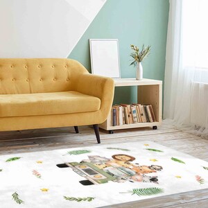 Tropical Jungle Rugs, Cute Animals Rug, Elephant Rugs, Kids Rugs, Safari Rug, Luxury Rug, Colorful Rug, Entry Rug, Accent Rug, Nursery Rug, image 5