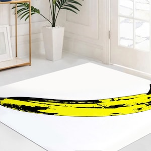 Andy Warhol Banana Pop Art Rugs, Andy Warhol Banana Rugs, Modern Rugs, Graffiti Rug, Pet Friendly Rug, Office Rug, Salon Decor Rug,