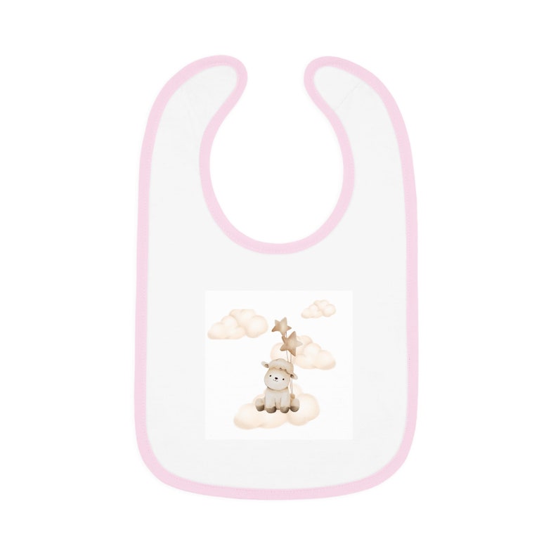 Baby Contrast Trim Jersey Bib, baby, boy and girl image 3