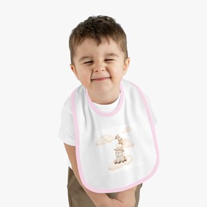 Baby Contrast Trim Jersey Bib, baby, boy and girl image 6