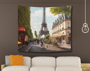 Eiffelturm Wanddeko: Paris Street Wandbild
